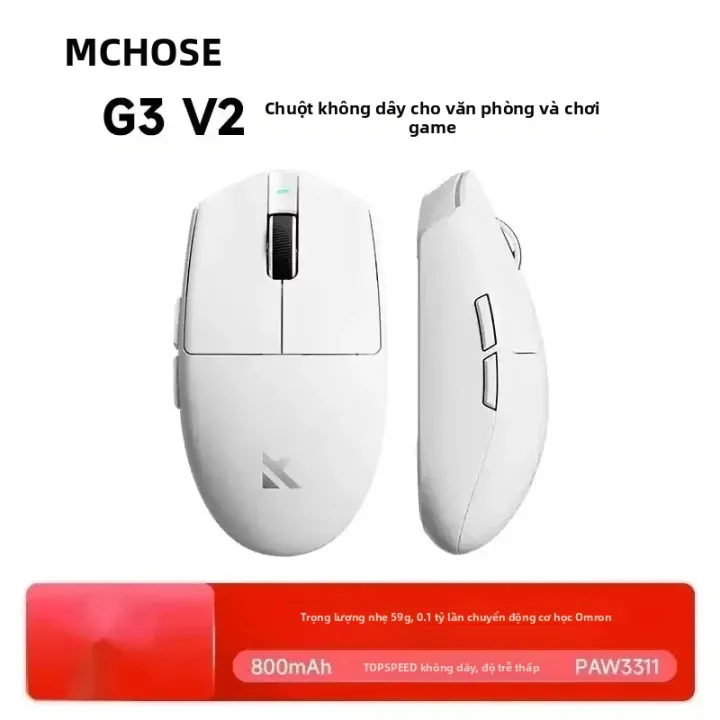 MCHOSE | Chuột Chơi Game Không Dây MCHOSE G3 V2 59g Nhẹ, Ba Chế Độ, Bluetooth, Hiệu Suất Cao PAW3395 Dành Cho Game Và Văn Phòng | BigBuy360 - bigbuy360.vn MCHOSE | Chuột Chơi Game Không Dây MCHOSE G3 V2 59g Nhẹ, Ba Chế Độ, Bluetooth, Hiệu Suất Cao PAW3395 Dành Cho Game Và Văn Phòng | BigBuy360 - bigbuy360.vn