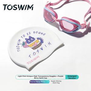 toswim | Protective Ear Comfortable Silicone Swim Cap