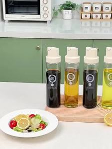 2026 New Household Kitchen Soybean Vinegar Spice Bottle Set Glass Leakproof Aroma Spice Wine Dedicated Non-Hanging Oil Jar