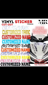 Customized Name Decals Vinyl Sticker High Quality Machine Cut Non-Fading and Waterproof