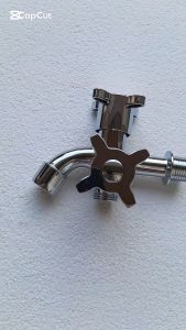 [ FERRUM ] Kran Cabang Keran Air Double Keran Shower Anti Karat 6035 Kemudi