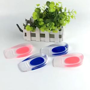 4PCS Set Silicone Gel Heel Cups Silica Orthodontic Gel Pads Cushions Insole for Plantar Fascistic