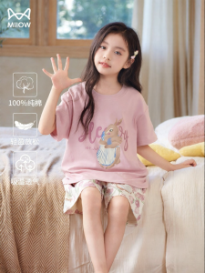 MiiOW | Đồ Ngủ Mùa Hè Bằng Cotton Hình Thú Dễ Thương Cho Bé Gái