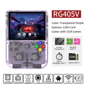 ANBERNIC RG405V Handheld Game Console 4’’ IPS Touch Screen Unisoc Tiger T618 Android 12 5500mAh Video Gaming Player OTA Update