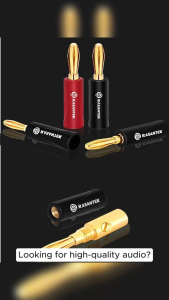 High Quality Copper Plated Audio Speaker Banana Plug BFA Type Hi-Fi Amplifier Terminals