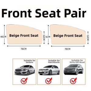 MENGTAQINUO | Sun Protection Auto Retractable Side Window Sunshade Curtain