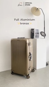 Joshee Koper Full Aluminium Trunk 30 Inch Bagasi TSA Lock High Quality