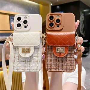 Fashionable Soft Silicone Phone Case for  15 pro Max Full Cover Anti-Fall Luxury Fragrance Style Card Holder Compatible