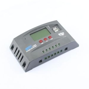 diymore | MPPT Solar Charge Controller 30A 60A 100A with Load/Dual USB /LCD 12V 24V Auto Solar Panel Charger Regulator