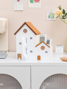 Elegant Multi-Functional Tissue Box Remote Controller Storage Integrated Living Room Dining Table Cute Pull out Box Wood Material Rectangular Shape