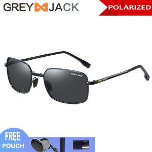 Grey Jack Kacamata Hitam Sunglasses Polarized Anti UV Anti silau Lipat Korean Style Fashion Pria Terbaru 615