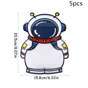 5/20pcs Cartoon Astronaut Candy Bags Space Theme Self Sealing Bags Snack Cookie Packaging Supply Birthday Party Decor Kids Favor