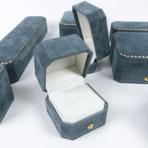 High-End Octagonal Jewelry Box Velvet Jewelry Packaging Box Ring Pendant Bracelet Box Ring Box Bracelet Box Luxury Storage Case