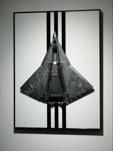 Wall-mounted Display Background Board for LEGO Fighter Jet