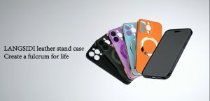 Langsidi da thật cho MagSafe Ốp điện thoại cho Iphone 14 12 13 15 Pro Max 15Pro 14pro Ốp Thanh Kẹp bảo vệ ống kính sang trọng có miếng vá 360 Ốp bảo vệ toàn bộ chống trượt thấm nước thủ công Chính Hãng