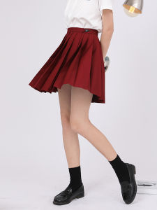 Authentic Japanese Uniform Short Skirt High Waist A-Line Pure Color Pleated JK School Uniform Mini Skirt for Women 18-24 Years Old