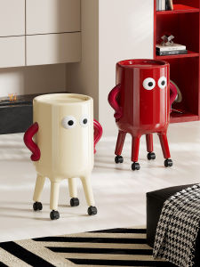 EVERTE | Elegant High-foot Large Capacity Bend-free Portable Trash Bin