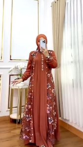 Gamis Model Terbaru Kekinian Misela Dres Tille Garden Premium Mix Ceruty Babydoll Payet M L XL XXL 3XL Dress Kondangan Wanita Jumbo Baju Muslim Seragaman Pernikahan