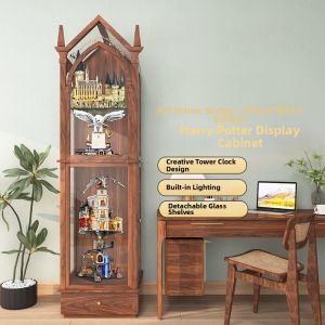 POP BRICKS | LEGO Harry Potter Display Cabinet Real Wood Artistic Home Decor