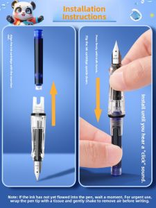 HERO | Quick-Dry Blue Black Replaceable Large Capacity Pen Ink Cartridge