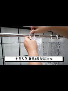 【180*200cm】EVA 3D Clear Shower Curtains Cobblestone Mosaic Waterproof Bathroom Curtain Shower Curta With Free Hooks