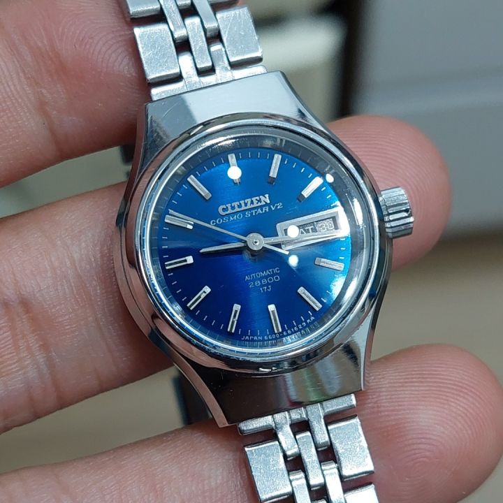 Đồng hồ nữ Citizen V2 mặt xanh dương tự động hàng Si
