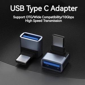 Metal USB C phone adapter accessories OTG type micro flash drives USBC charging splitter male female adapters for Xiaomi Samsung