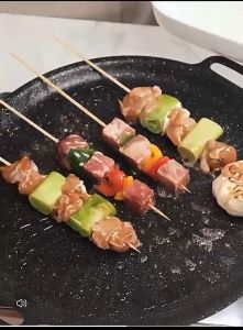 กระทะปิ้งย่างเกาหลี ถาดปิ้งย่างBBQ ถาดย่างเนย นอนสติ๊ก 30/32/34cm ถาดอบมัลติฟังก์ชั่น ไม่ติดกระทะ