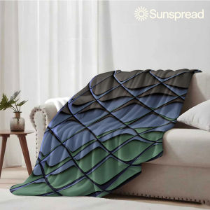 Beast Kingdom | Gradient Tile Soft Warm Flannel Blanket Lightweight Cozy Christmas Halloween Home Decor Room