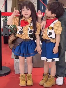 Boys and Girls Hudi Cowboy on the Run Suit Trish Lolita Childrens Costume Toy Story Basguang Year