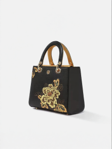 Chinese Style Genuine Leather Embroidery Handbag