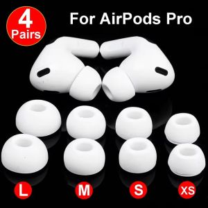 4Pairs Soft Silicone Ear Tips for AirPods Pro 3 Protective Earbuds Covers Noise Reduction Hole Ear-pads for Apple Air Pods Pro
