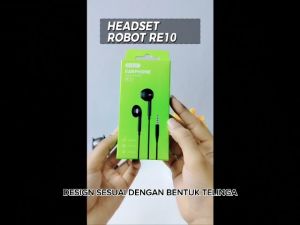 ROBOT RE10 Headset Earphone Handsfree Wired Bass Original
