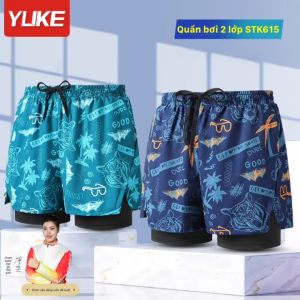 Quần Bơi Nam 2 Lớp Dáng Suông YUKE STK615 ( Chính Hãng ) OneSport