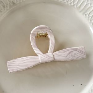 French Style Large Hair Claw Clip Butterfly Knot Toffee Color Hair Clamp Elegant Back of Head Grip Clip Fresh out New