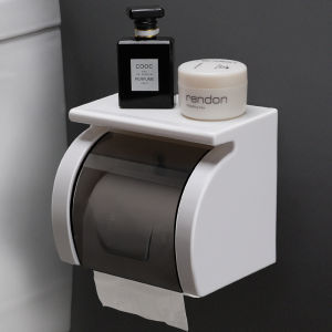 Toilet Tissue Box Toilet Paper Chart Drum Punch-Free Waterproof Roll Stand For Home Toilet Paper Box Storage Rack