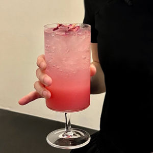 INS Style Straight-leg Juice Cup Glass Cup Coffee Shop Milk Tea Cool Drinks Cup Cocktail Beverage Cup Drink Water Cup