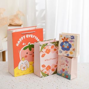 Paper Bag Stoberi Flowers | Goodie Bag | Tas Souvenir | Tas Ulang Tahun | Tas Kado