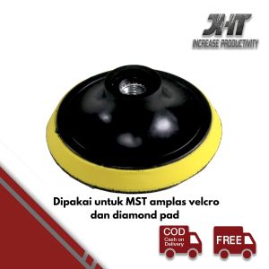 JHT Tatakan Amplas Bulat Velcro Kayu 4 Tatakan Diamond Pad Gerinda Velkro Bulat Tempel Kayu satuan