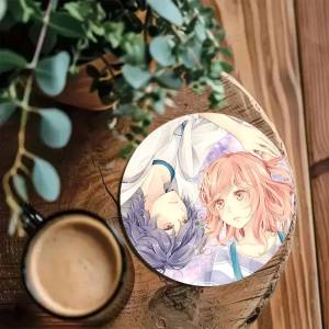 Ao Haru Ride Anime Retro Wooden Cup Mats Elements Colour Printing Cup Coasters Home Kitchen Decora Gifts