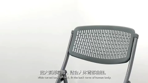 Ergonomic Design Hollow Foldable Chair Space-Saving Hollow Chair High Quality PP Conference Chair Plastic Chair