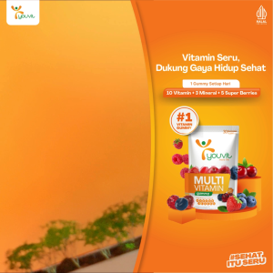Youvit Multivitamin Dewasa 3 Sachet (21 Hari) dengan Vitamin C D Zink dan Superberries untuk Imunitas
