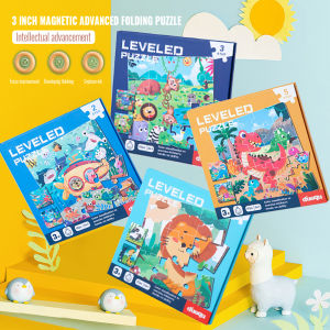 3in1 Magnetic Jigsaw  Puzzle Book Educational Toys For Kids Cute Cartoon Foldable Puzzle Boy Girl Gift