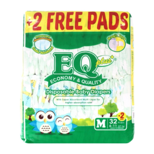 EQ Plus Big Pack Medium 32 - Tape Baby Diapers