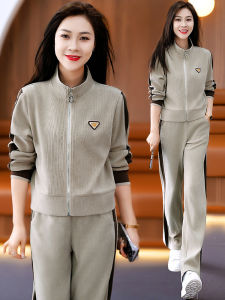 Casual Sportswear Set for Women Running Suit Two-Piece Fashionable Age-Defying High-End Versatile Spring Autumn New Arrival