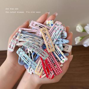 Colorful Line BB Hair Clips Polka Dot Forehead Clips Girls Hair Accessories Durable Plastic Hairpins Fashionable Korean Style