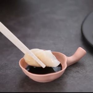 IFS ถ้วยน้ำจิ้มทรงดอกไม้ ขนาดเล็ก แบบมีด้ามจับ จานเล็กๆสวยๆ เป็นจานเล็กๆที่เยี่ยมมาก จานซอส อเนกประสงค์ ทำจากฟางข้าวสาลี