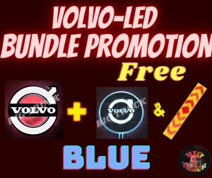 VOLVO LED LOGO+STAINLESS STEEL LED Blue for FMV2/V3/FMX LED 24V #volvoled #truckled #loriled #lorryled #volvolampu