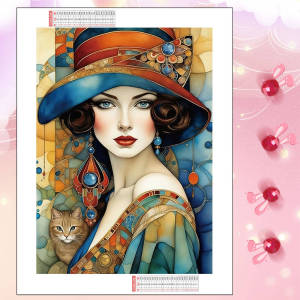 HUACAN Complete Kit Diamond Mosaic Women Portrait Full Square Round Diamond Painting Room Wall Decoration