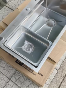 Chậu rửa bát 1 hố đúc dày KT 78x46 cm bồn rửa chén cao cấp inox 304 - Bảo hành 10 năm